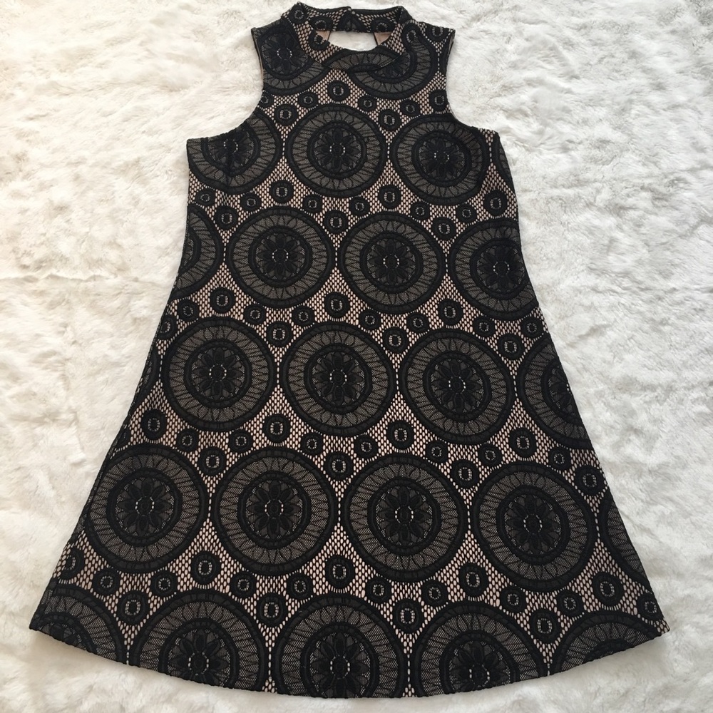 Black Lace Shift Dress